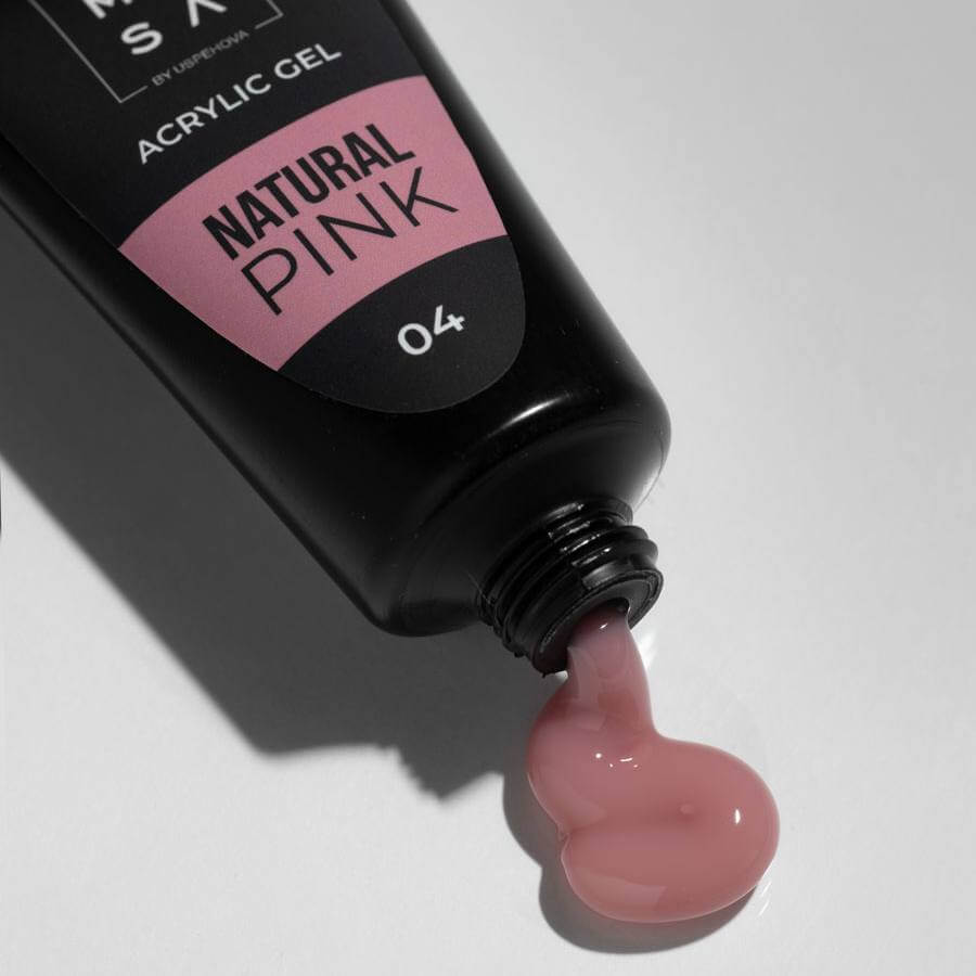 Acrygel Natural Pink AC04 - Acrygel de alta viscosidad en tono rosa natural para extensiones y coberturas