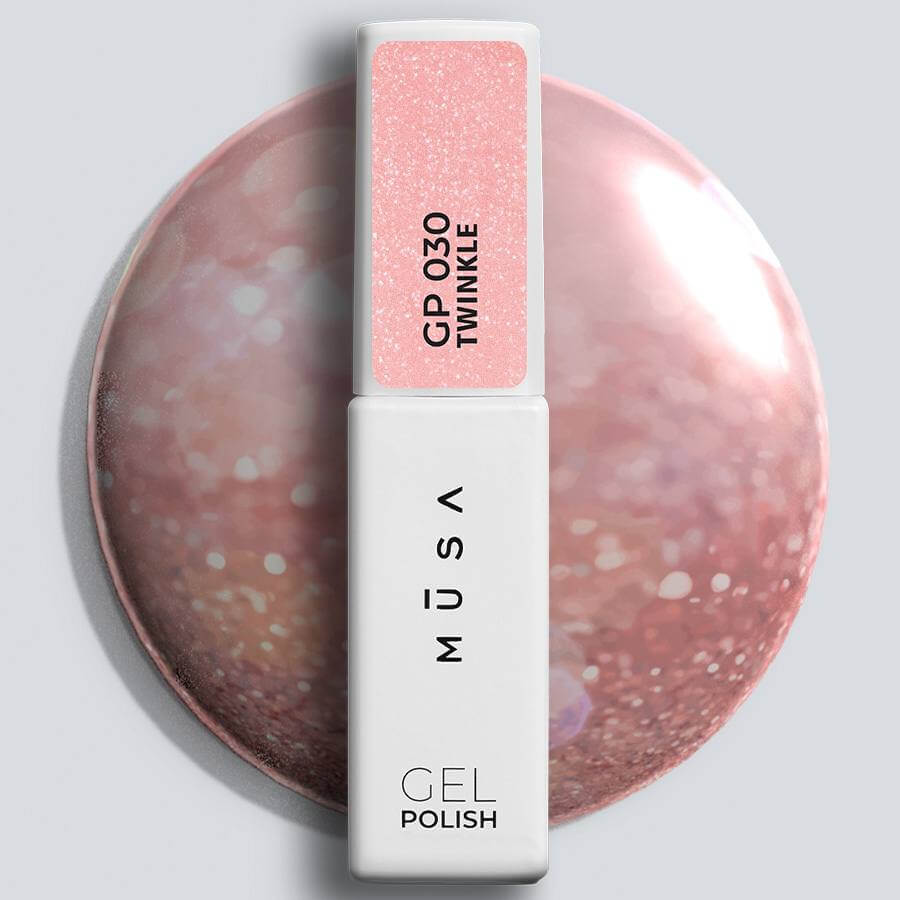 Esmalte Semipermanente TWINKLE 030 Rosa perla con Microglitter diseñado para una cobertura perfecta y un brillo duradero