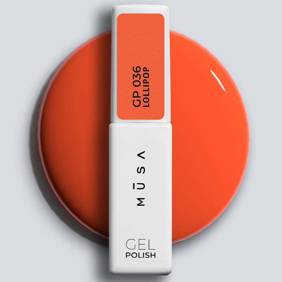 Esmalte Semipermanente LOLLIPOP Naranja Fluor en envase de 7 ml, esmalte semipermanente con cobertura perfecta y resistencia al sol