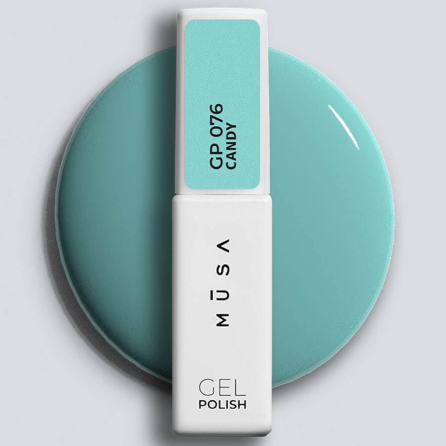 Esmalte Semipermanente Turquesa Pastel de la colección Candy en frasco de 7 ml