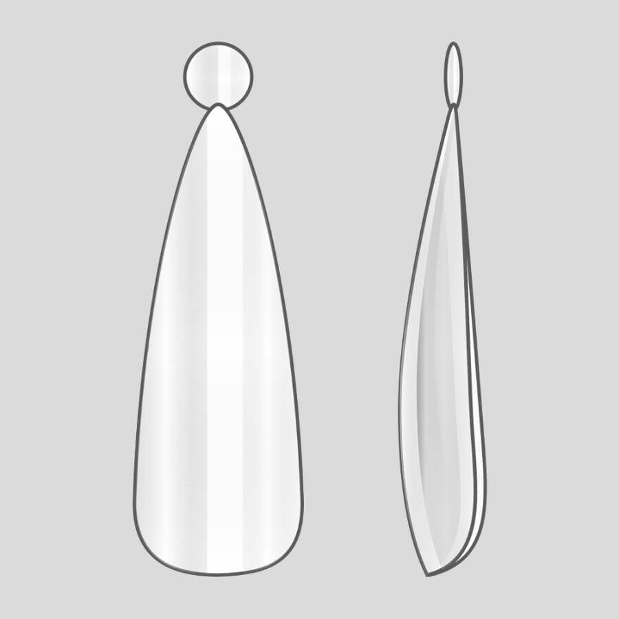 Dual Form 03 con 120 tips reutilizables para uñas en formas oval corta y almendra de salón