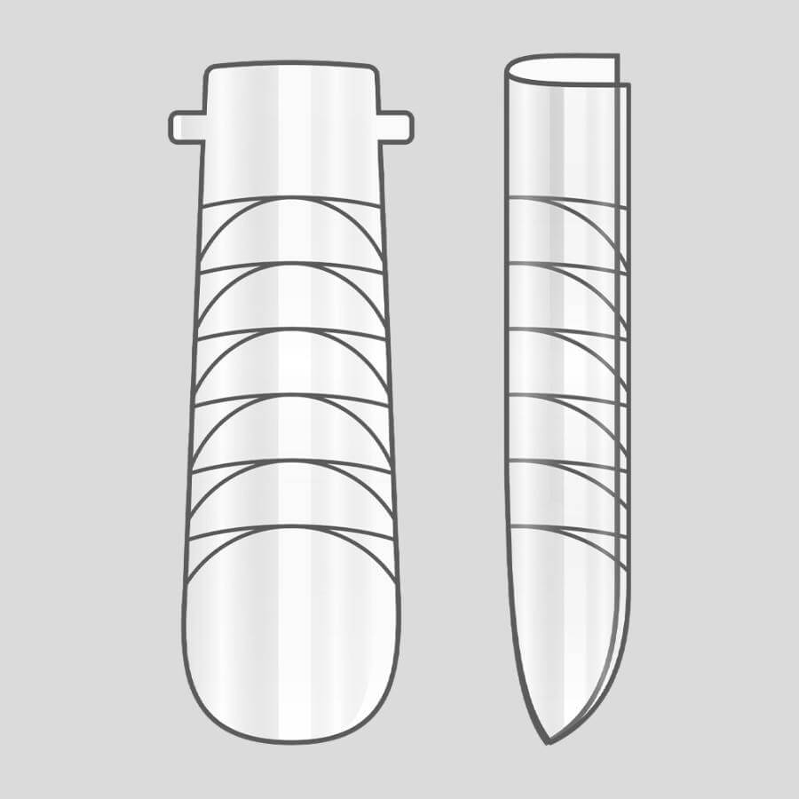 Dual Form 07 con 120 tips reutilizables para uñas en formas almendra rusa, pipe y cuadrada