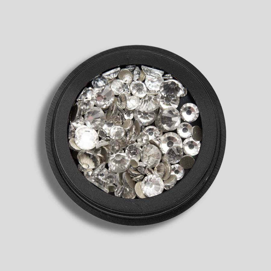 Strass Plata Mix en color plata de diferentes tamaños para decoración de uñas y nail art.