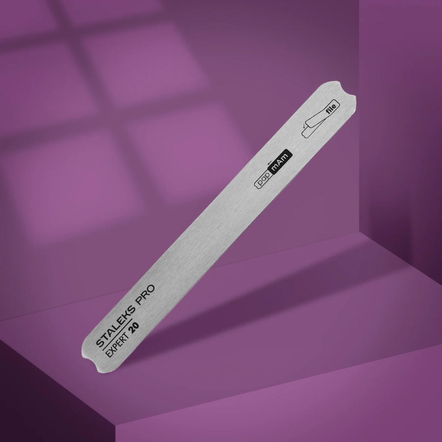 Base Metal para Lima Recta Desechable Staleks EXPERT 20, de acero inoxidable, esterilizable, para repuestos adhesivos