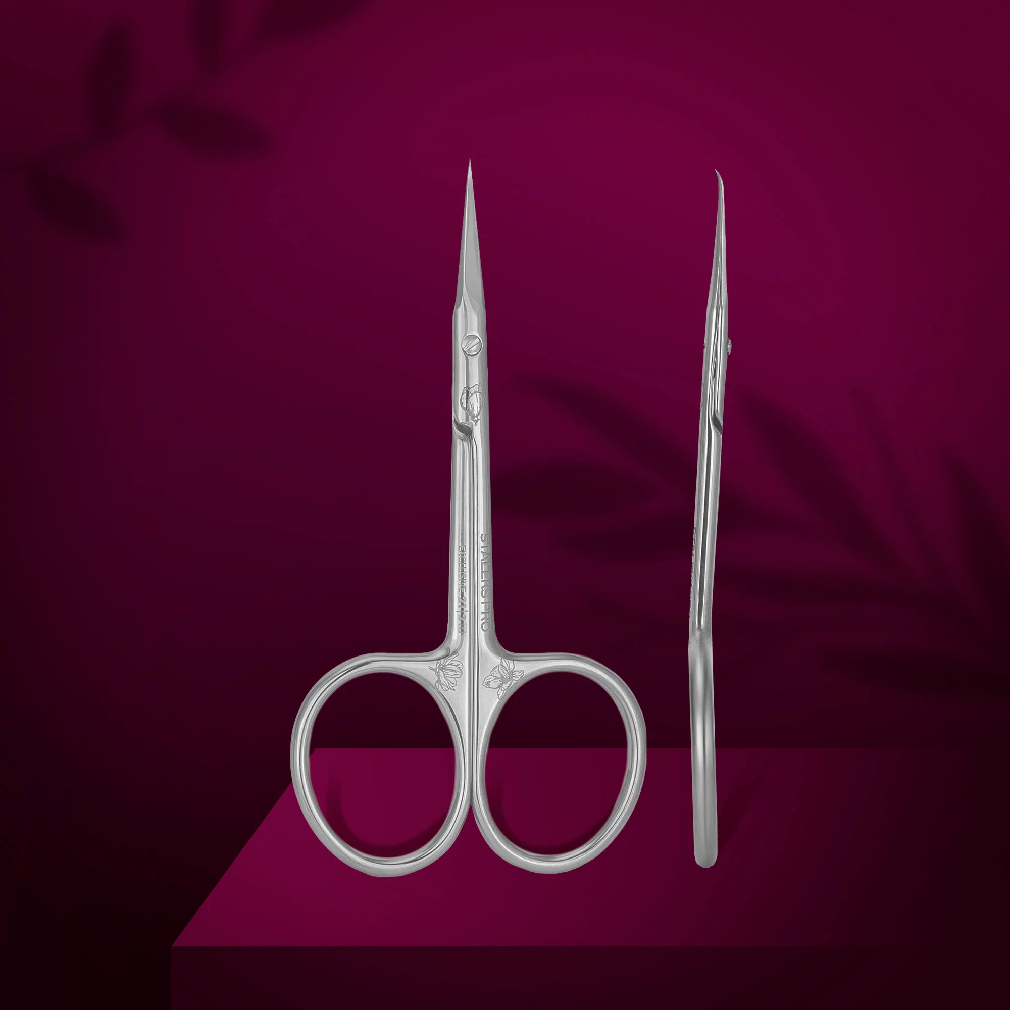 Staleks Tijeras Cutícula EXCLUSIVE 21/2 (magnolia) - Tijeras Profesionales con Diseño de Magnolia
