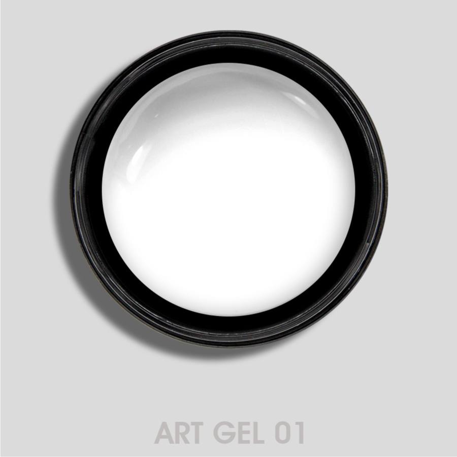 Art Gel Pure White 01 de MUSA: gel blanco para nail art sin capa de dispersión y de alta pigmentación.