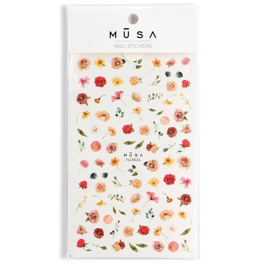 Nail Stickers Floral para nail art con diseño de fantasía floral, adhesivos de agua fáciles de aplicar para manicuras vibrantes.