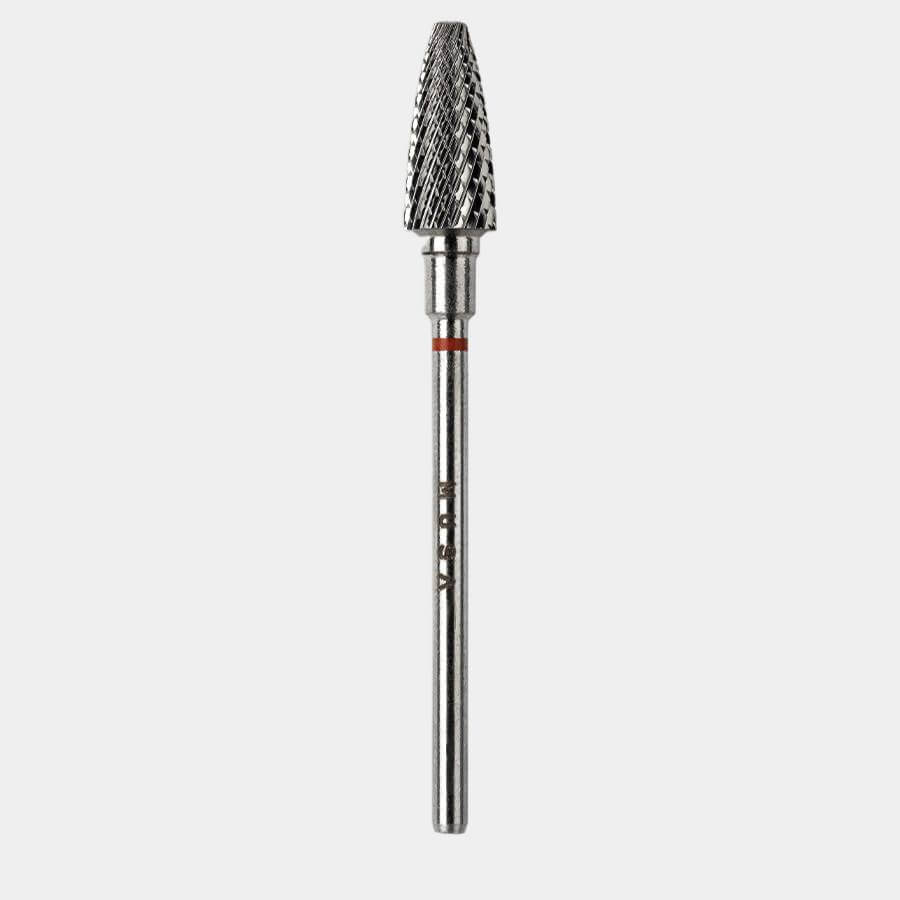 Fresa de Carbono Cono 34 Roja para la eliminación precisa de gel y gel acrílico, compatible con la mayoría de cortadores.