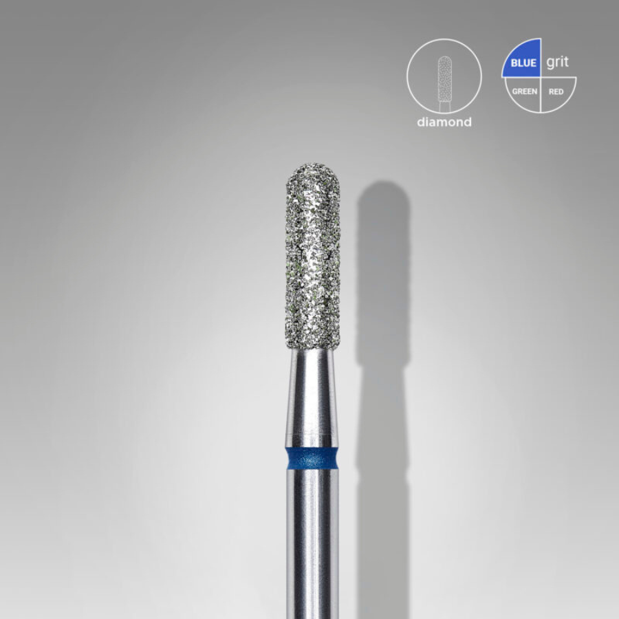 Fresa de Diamante Cilindro Redondeado Azul
