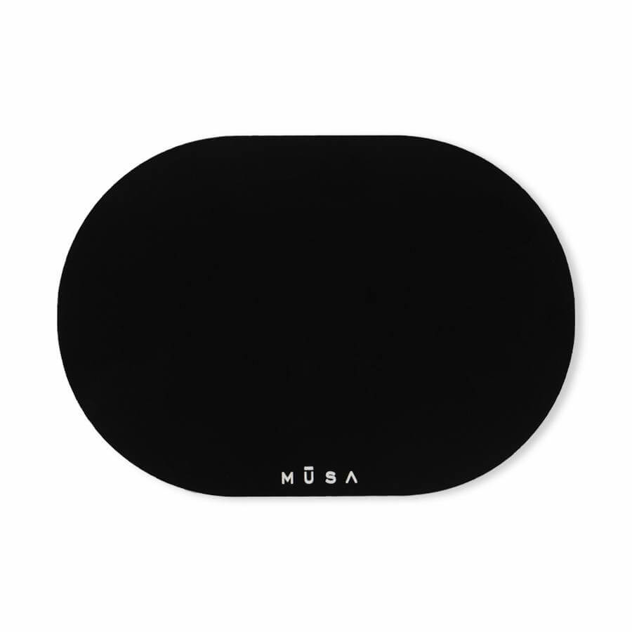 aleta Nail Art Oval MUSA en dibond negro para mezclar colores y decoraciones