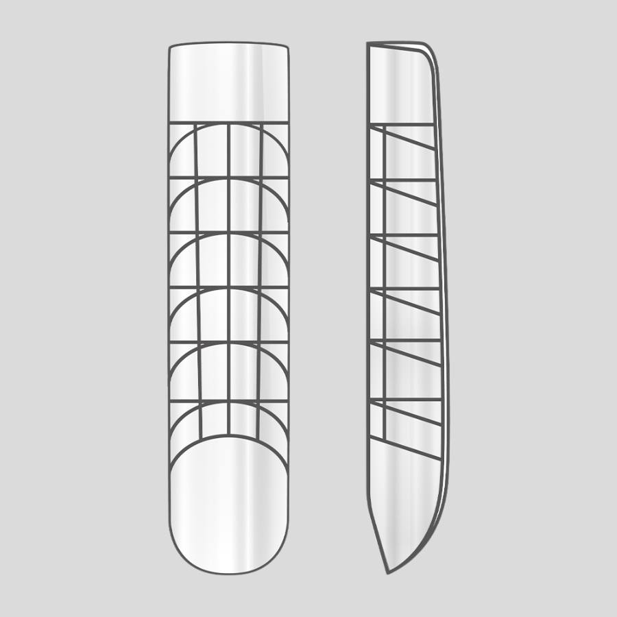 Dual Form 09 con 120 tips reutilizables para uñas almendra, cuadrada corta, cuadrada larga, pipe y formas extremas