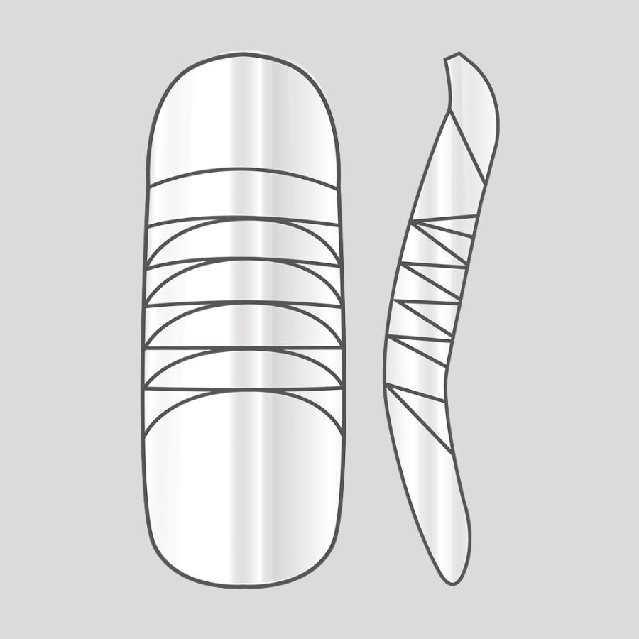 Dual Form Pedicura para uñas de los pies, formas almendra y cuadrada, reutilizables y profesionales.