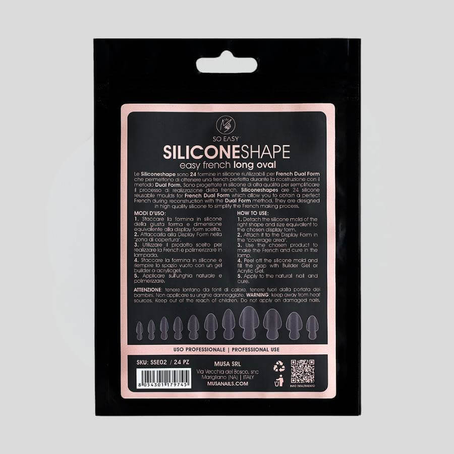 Plantillas de Silicona Francesa Oval Larga para Dual Form, flexibles y reutilizables