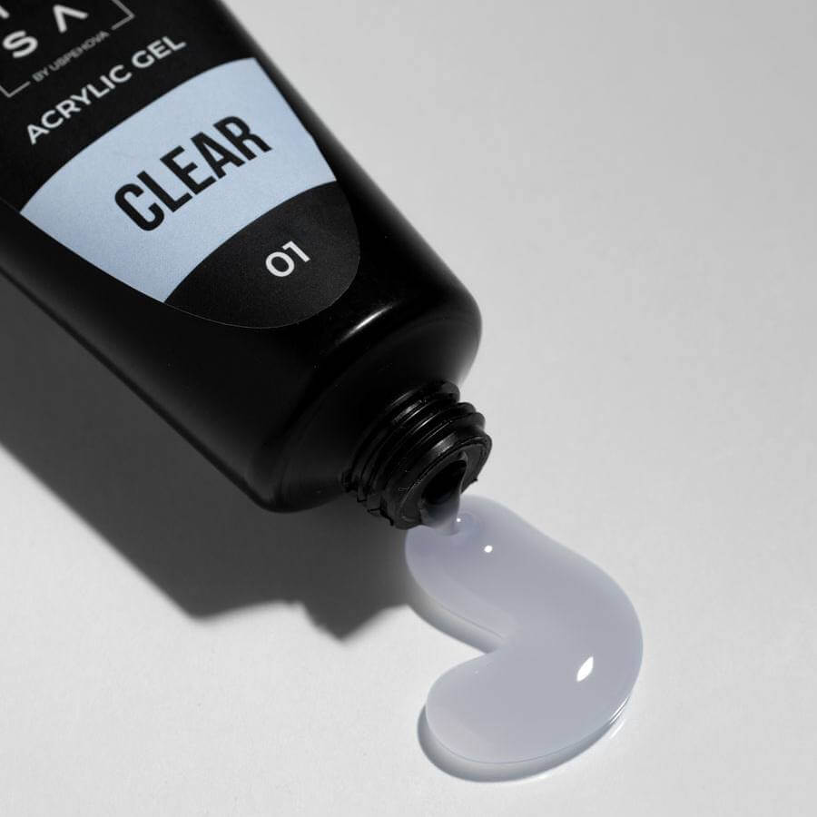 tubo acryegl para uñas clear 35 ml.