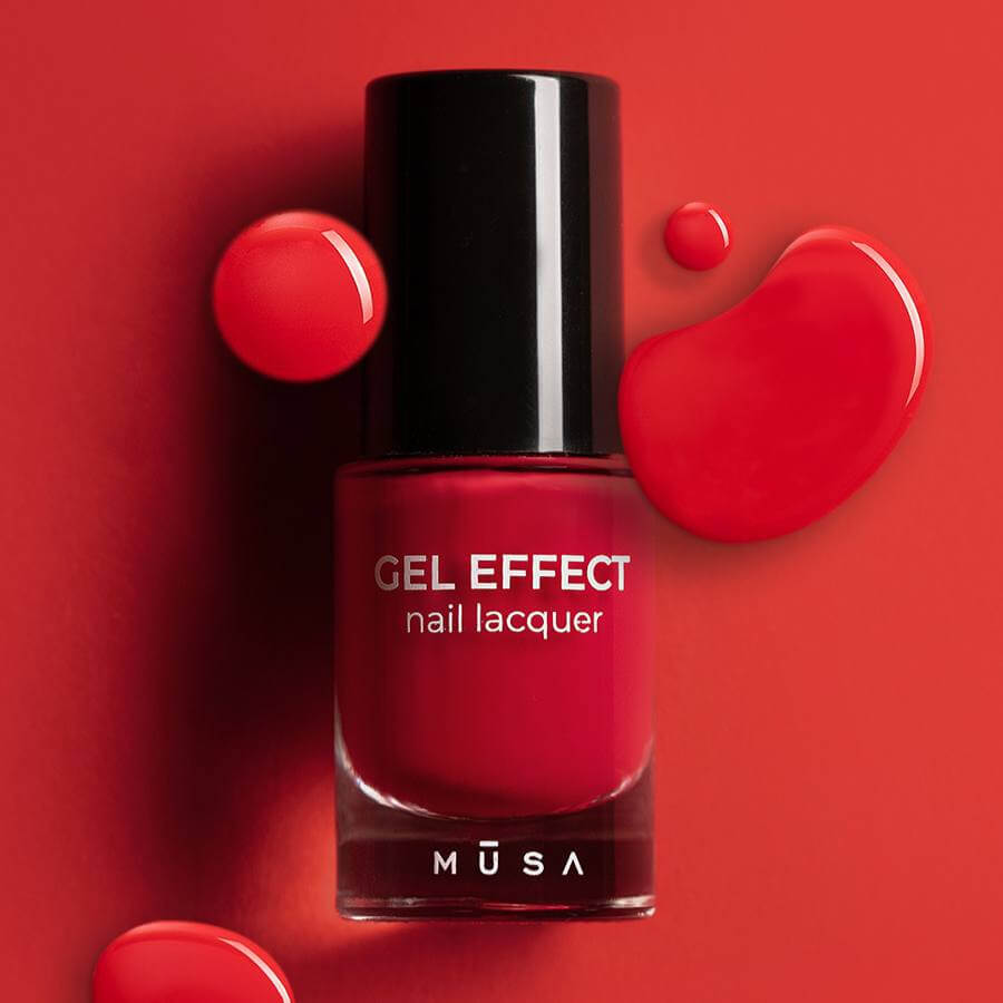 esmalte gel effect rojo clasico de musa nails