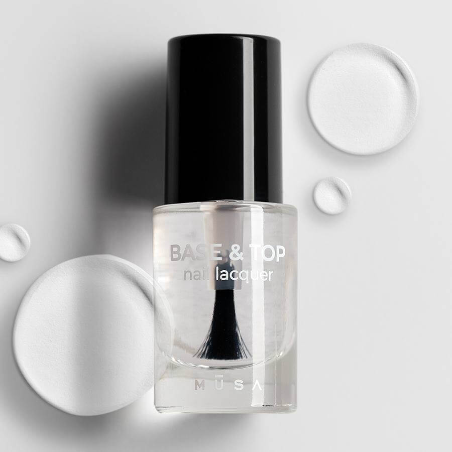Base y Top Coat 2 en 1 anti-amarilleo de 8 ml de Musa Nails