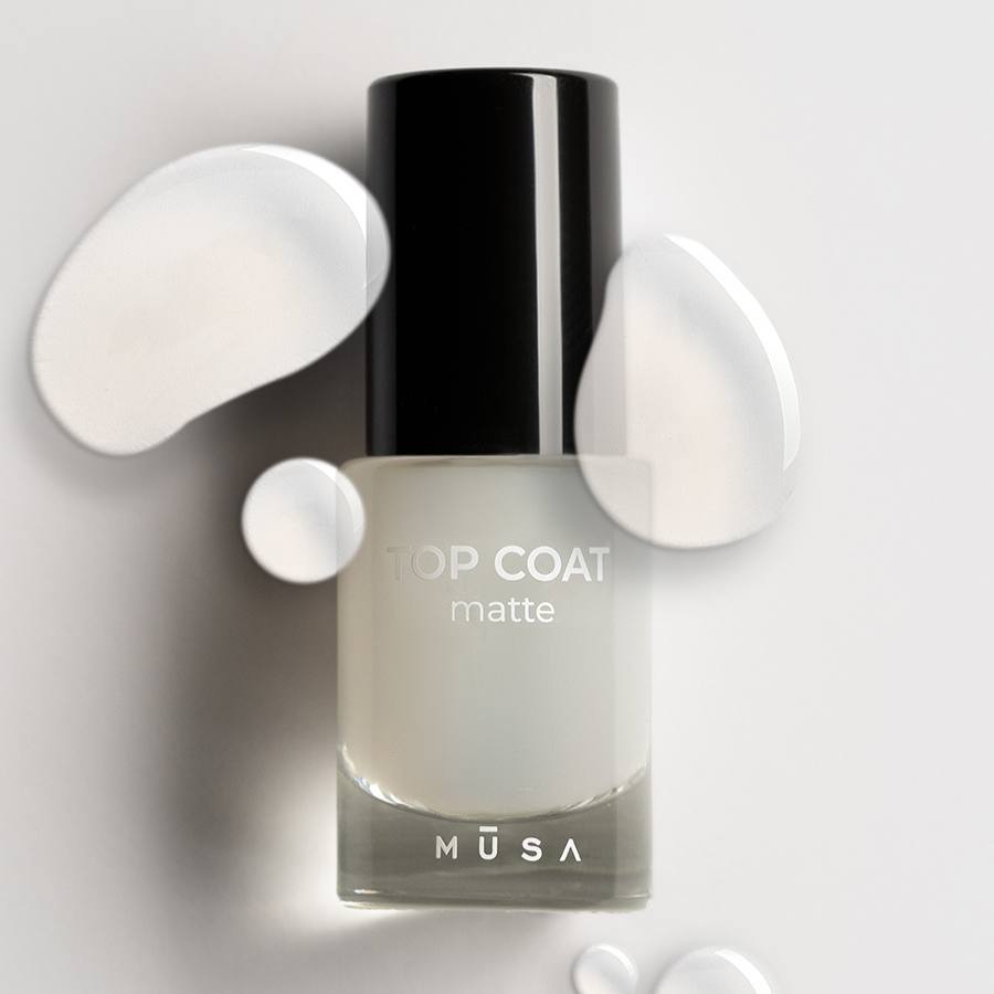 Top Mate Esmalte Uñas con acabado mate efecto terciopelo en botella eco-friendly