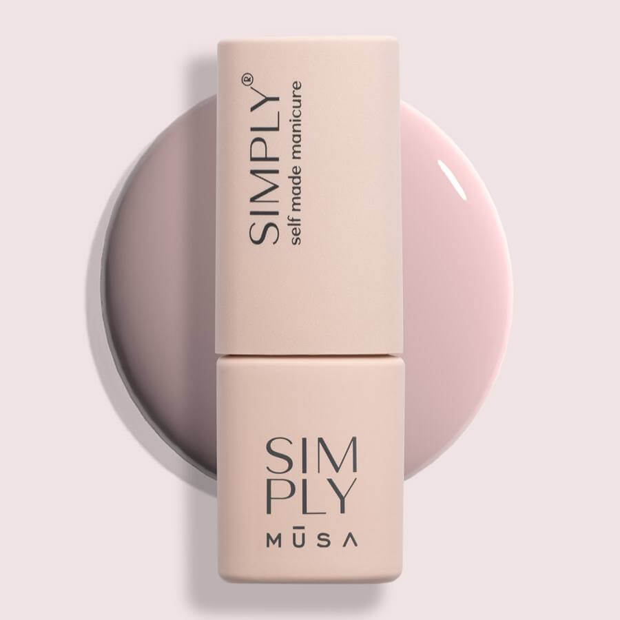 Esmalte semipermanente rosa sin HEMA Simply Musa SP007 de 8 ml
