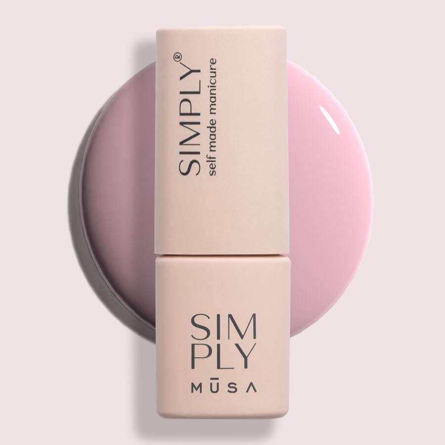 Gel semipermanente rosa Barbie sin HEMA Simply Musa SP008 de 8 ml