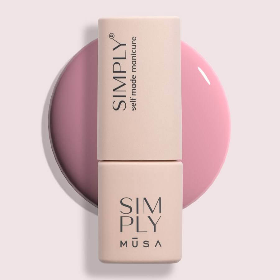 Gel semipermanente rosa sorbete sin HEMA Simply Musa SP009 de 8 ml