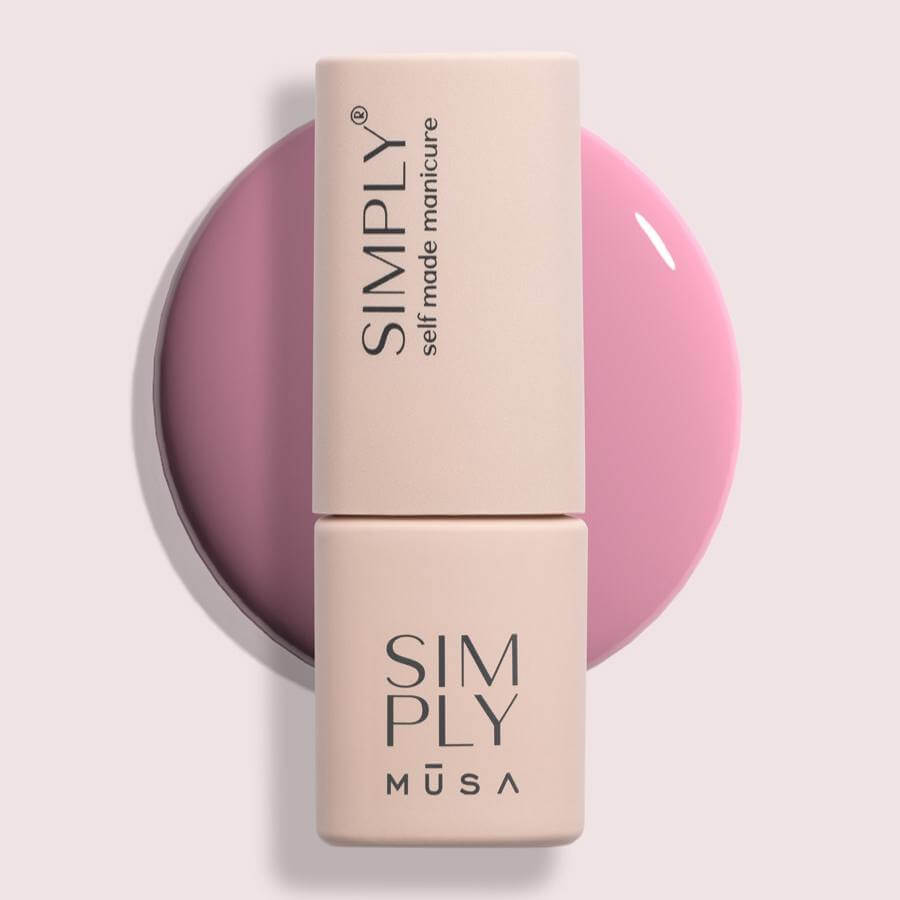 Gel semipermanente rosa flamenco sin HEMA Simply Musa SP010 de 8 ml