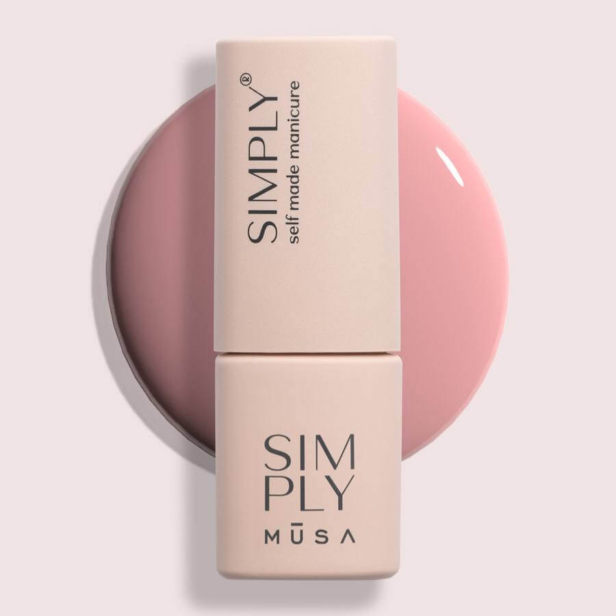 Gel semipermanente rosa blush sin HEMA Simply Musa SP011 de 8 ml