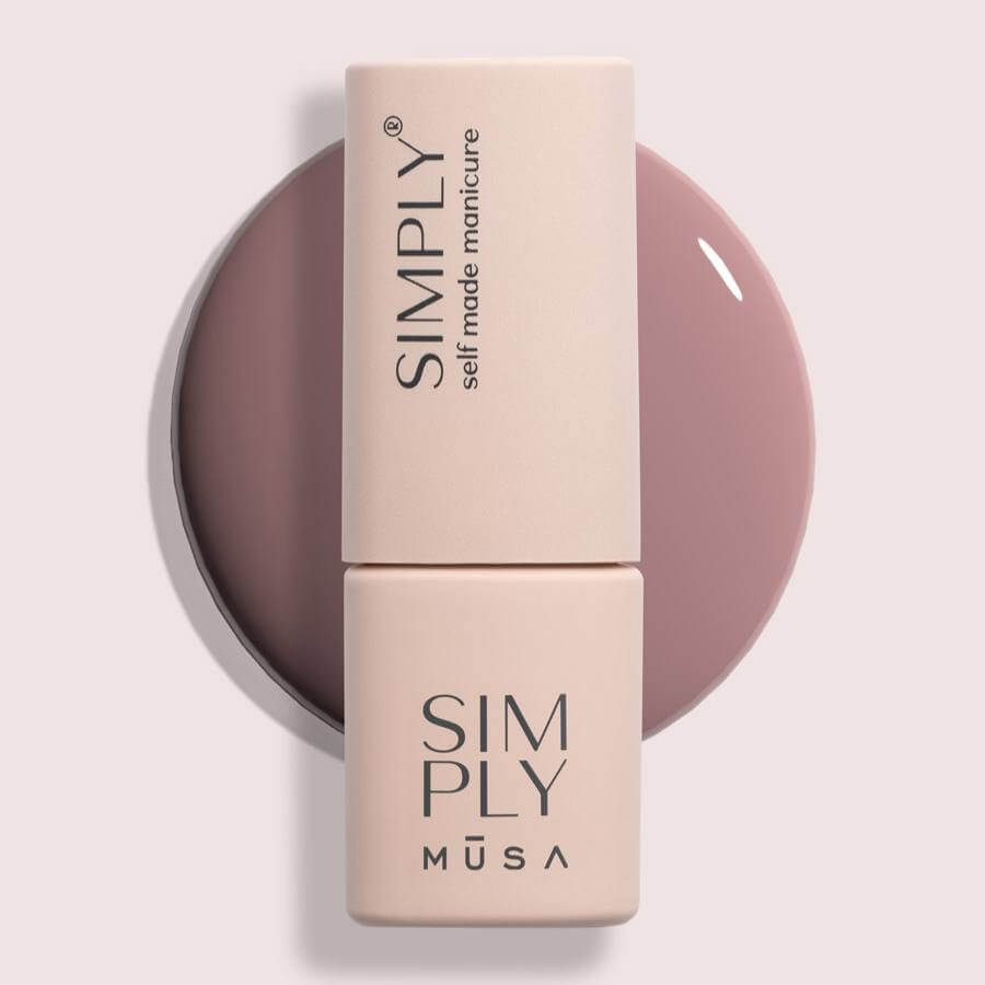 Gel semipermanente rosa taupe sin HEMA Simply Musa SP012 de 8 ml