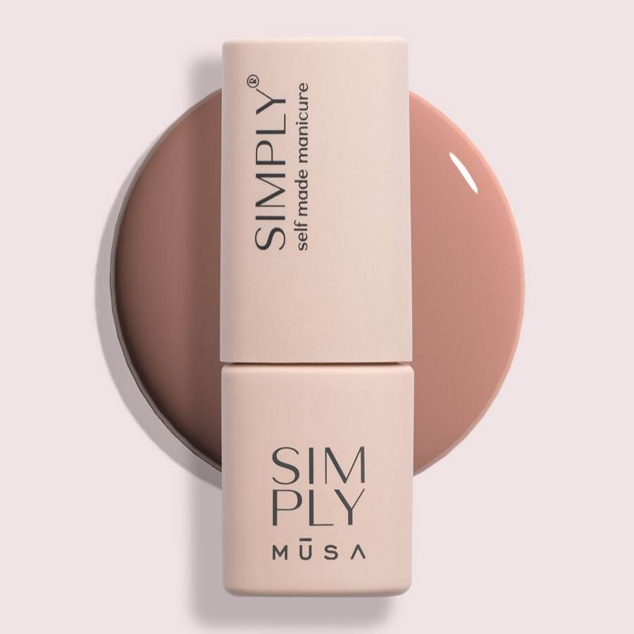 Gel semipermanente rosa coral sin HEMA Simply Musa SP013 de 8 ml