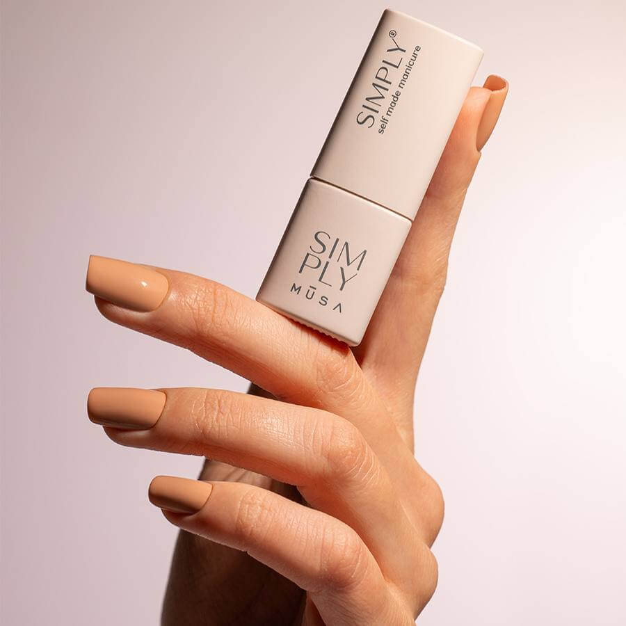 Gel semipermanente rosa arena sin HEMA Simply Musa SP014 de 8 ml