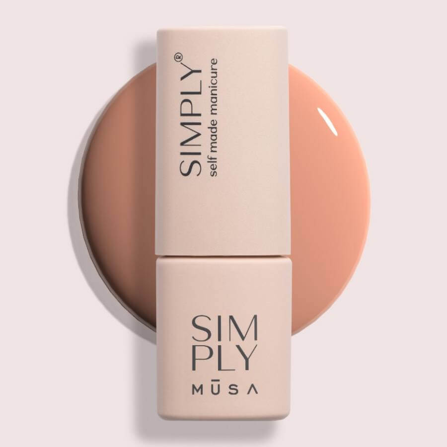 Gel semipermanente rosa arena sin HEMA Simply Musa SP014 de 8 ml