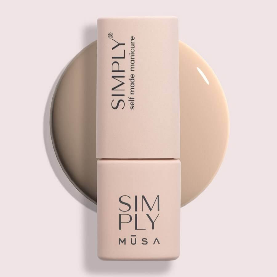 Gel semipermanente rosa salmón sin HEMA Simply Musa SP015 de 8 ml