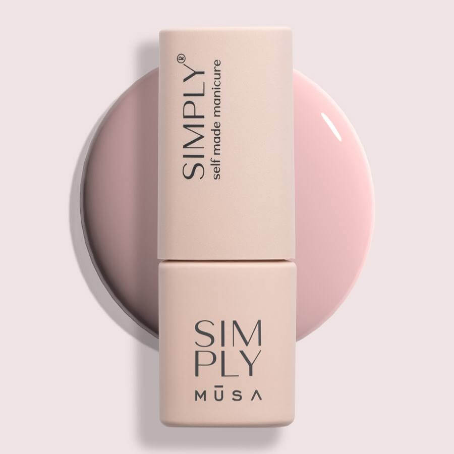 Gel semipermanente rosa pastel sin HEMA Simply Musa SP017 de 8 ml
