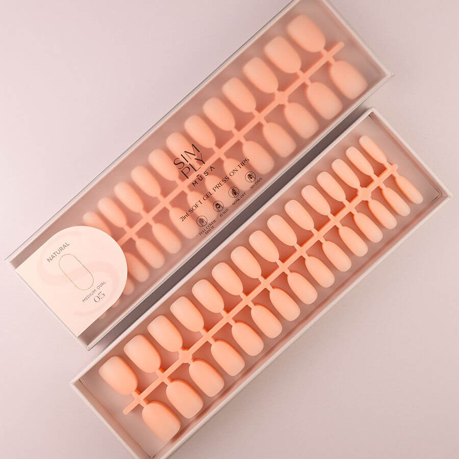 Tips Soft Gel Oval Peach Pink - 240 unidades