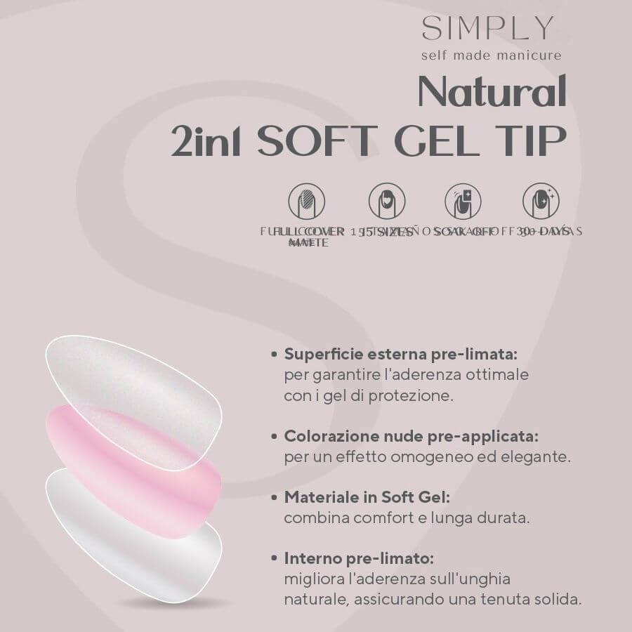 Tips Soft Gel Oval Peach Pink - 240 unidades