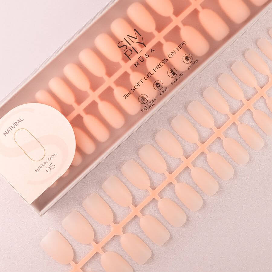 Tips Soft Gel Oval Peach Pink - 240 unidades