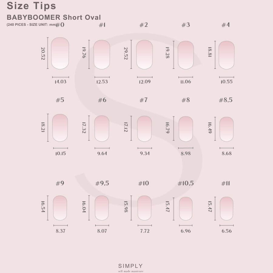 Tips Soft Gel Press On Baby Boomer Oval Corta 02 Pink para una manicura natural en tonos rosa, duradera y fácil de aplicar.