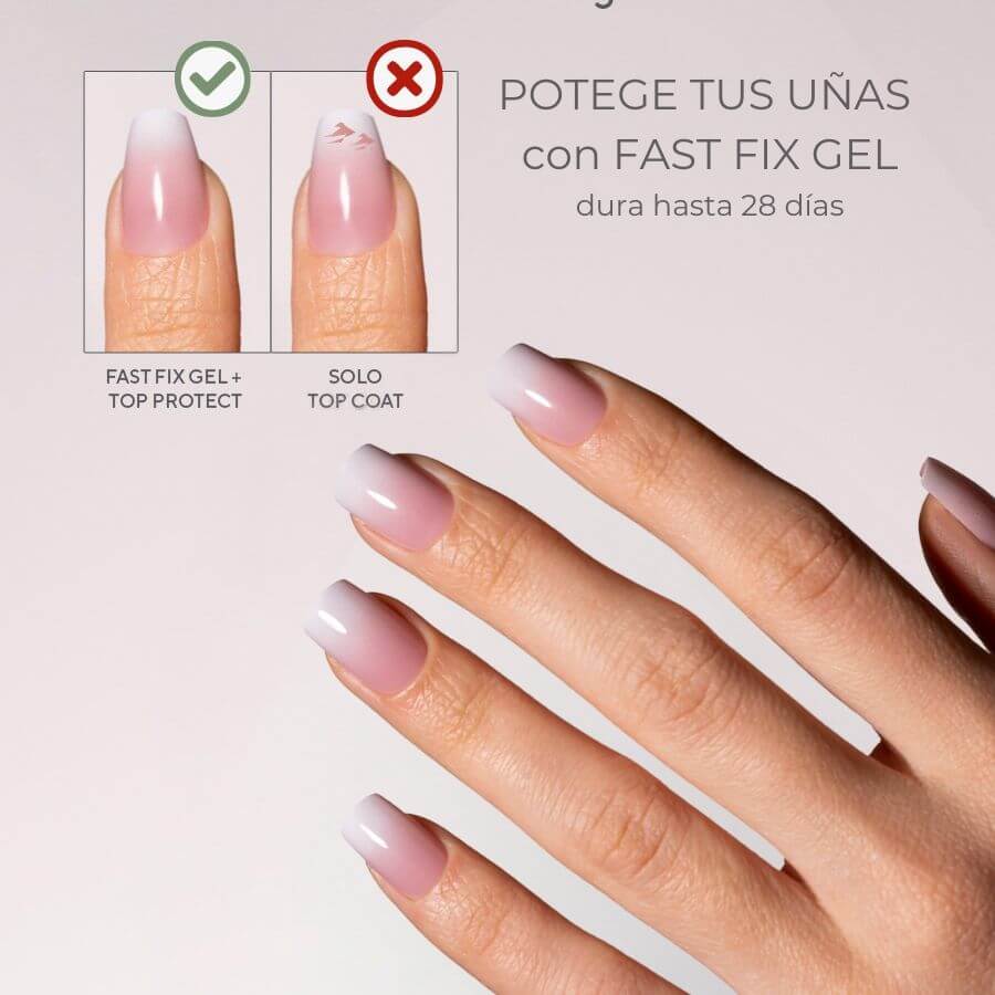 Tips Soft Gel Baby Boomer Cuadrada Corta 02 Pink Simply Musa