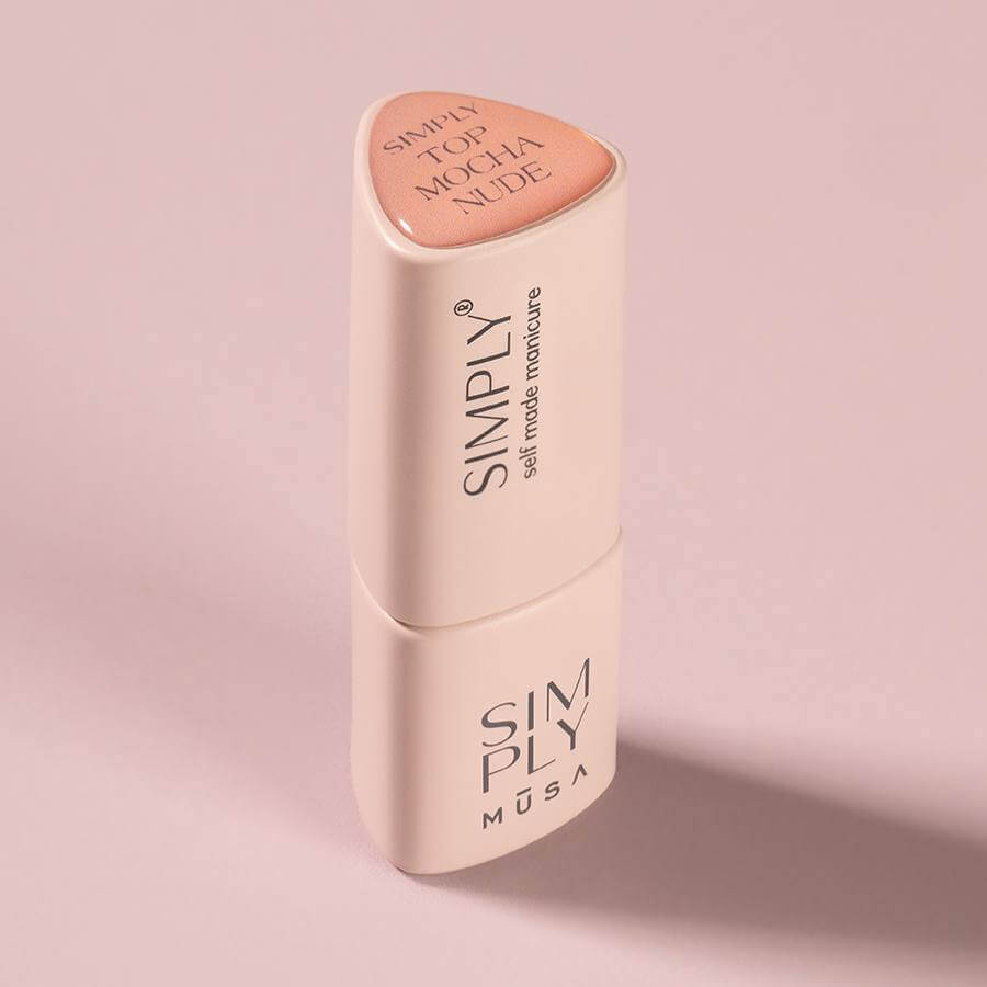 Top Mocha Nude Simply Musa – Top coat nude mocha brillante y duradero