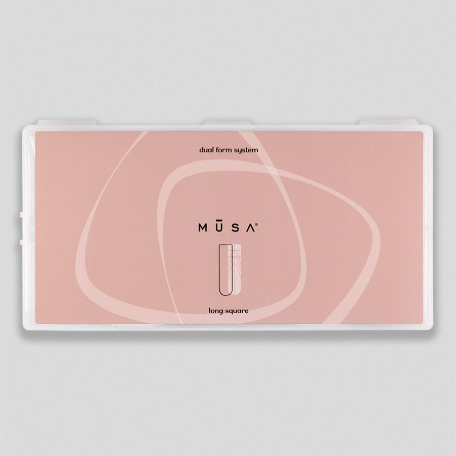 Dual Form Cuadrada Larga Display Form 18 – moldes reutilizables para construcción de uñas