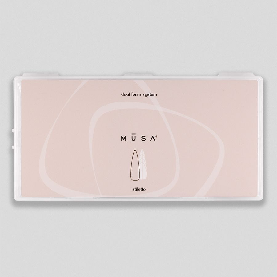 Molde Dual Form Stiletto - Display Form 19 de Musa Nails, 150 piezas reutilizables