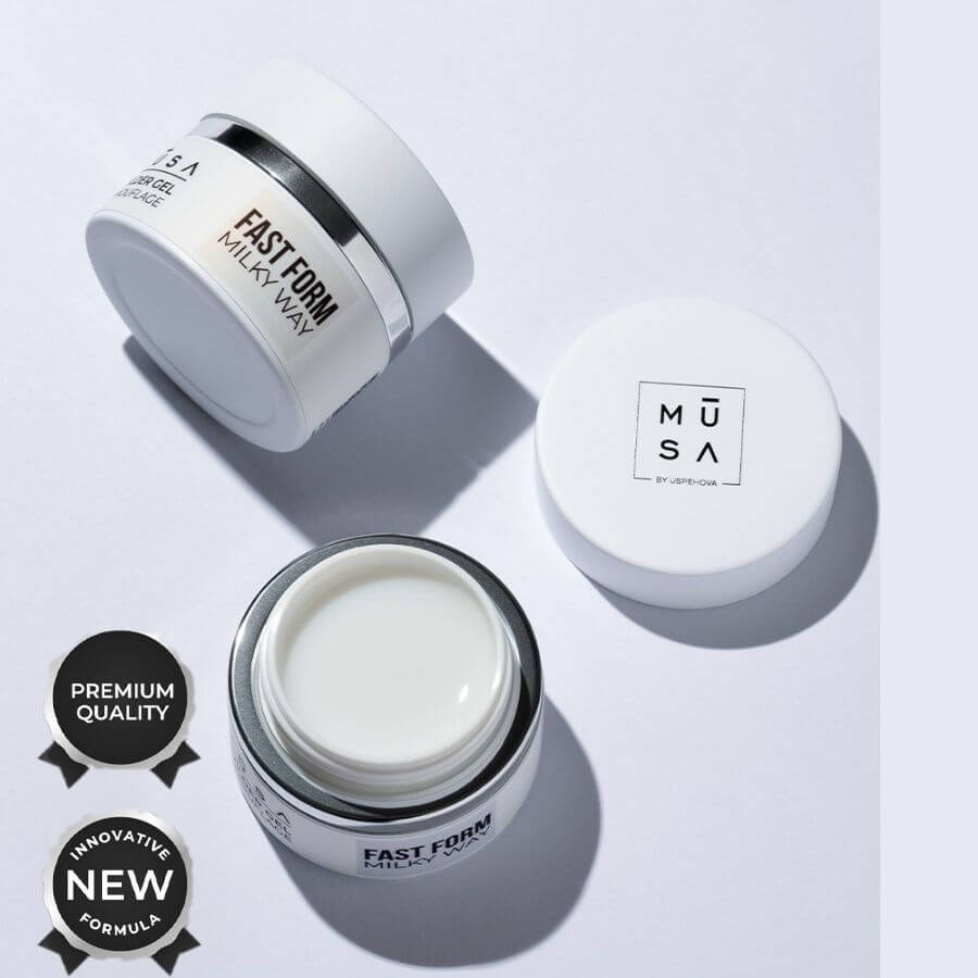 Gel constructor Fast Form Milky Way 15ml blanco lechoso Musa Nails