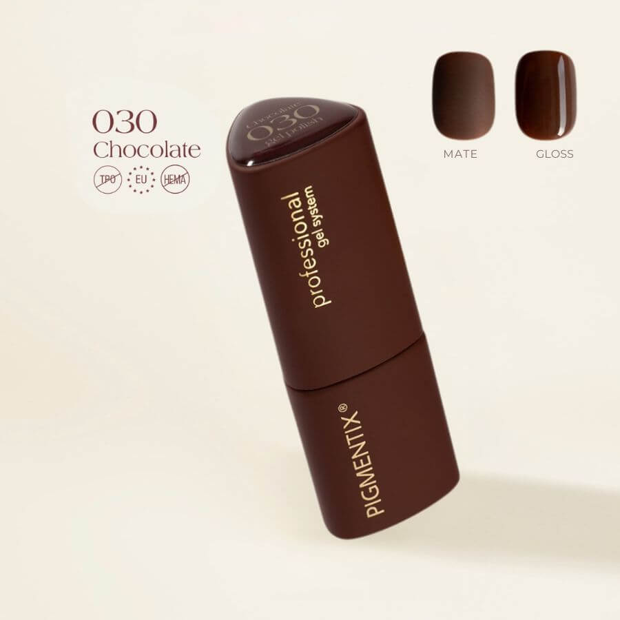Pigmentix® Esmalte Semipermanente Chocolate 030 – Marrón Chocolate Ultra Pigmentado
