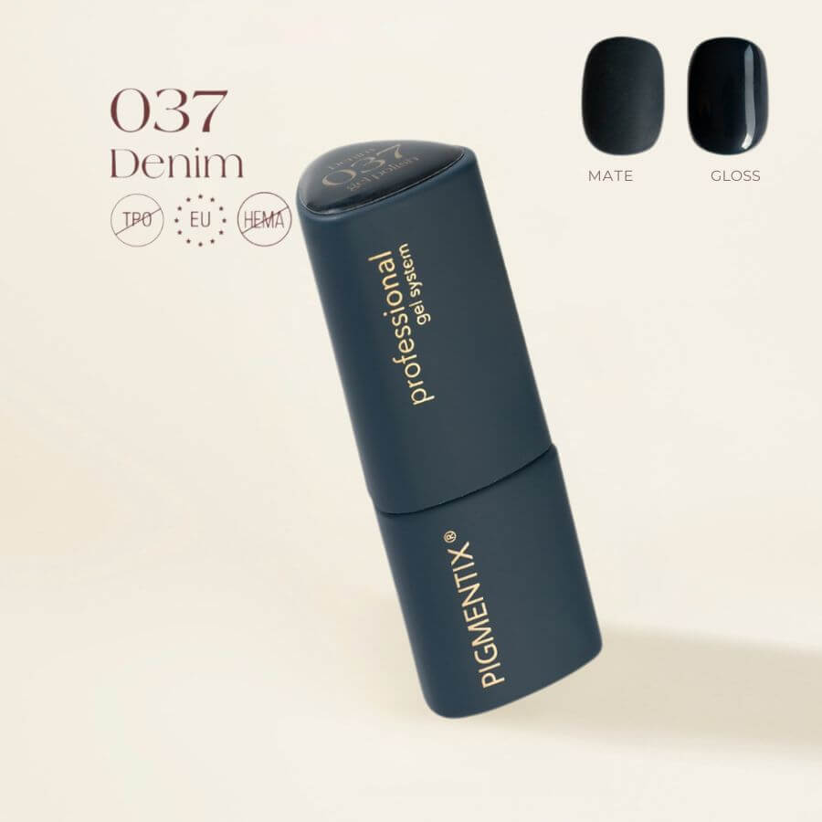 Pigmentix® Esmalte Semipermanente Denim 037 – Azul Denim Ultra Pigmentado