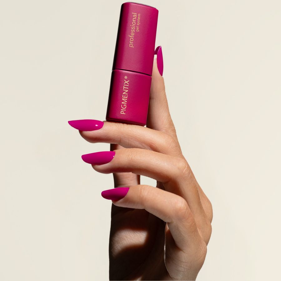 Pigmentix® Esmalte Semipermanente Fuchsia 007 – Rosa Fucsia Intenso y Ultra Pigmentado