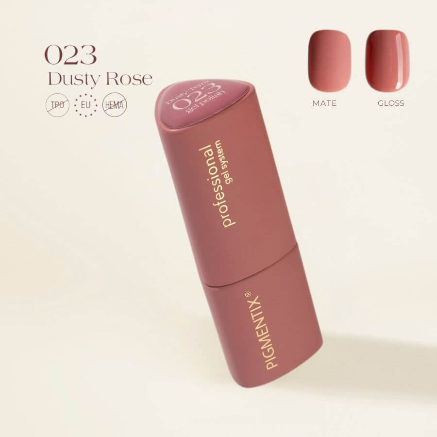 Pigmentix® Esmalte Semipermanente Dusty Rose 023 – Rosa Empolvado Elegante y Ultra Pigmentado