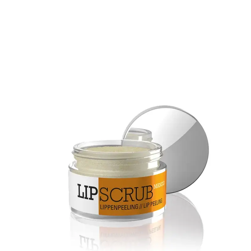LipScrub Tolure exfoliante labial de azúcar sabor mango para labios suaves, hidratados y aterciopelados.