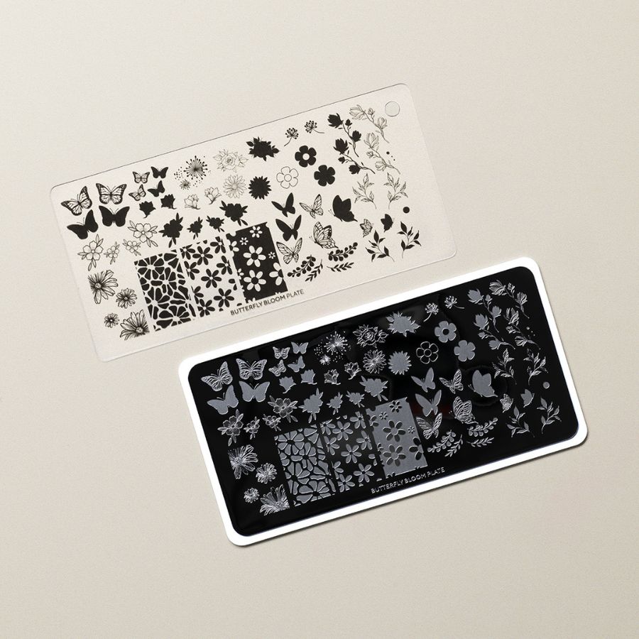 stamping plate butterfly bloom placa stamping mariposas nail art