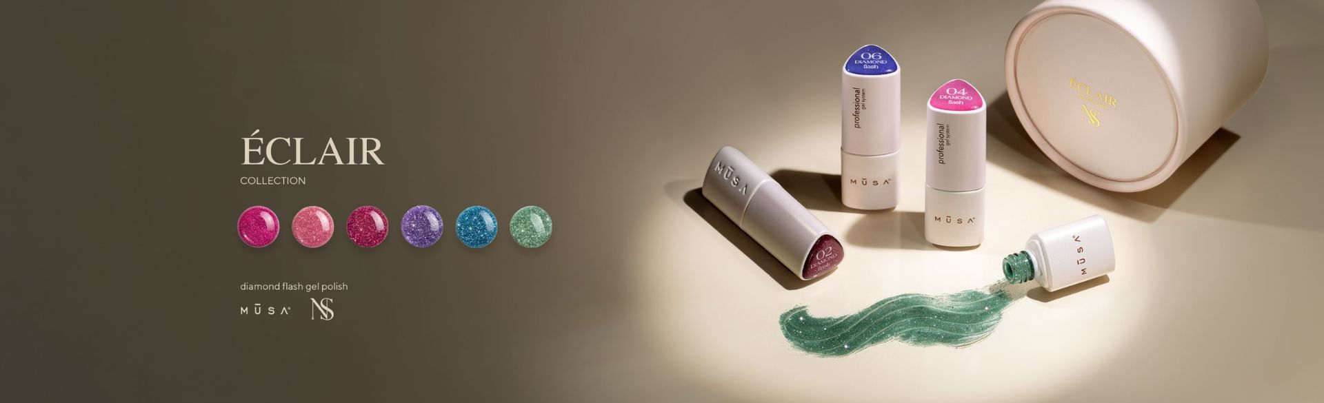 Coleccion semipermanente con microglitter