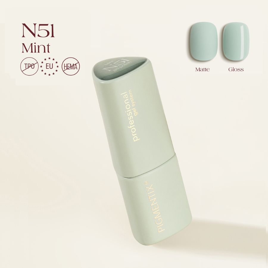 esmalte semipermanente verde menta pigmentix 051 8 ml