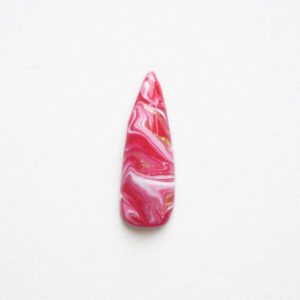 Tip uña con diseño Nail Art de bastón de caramelo